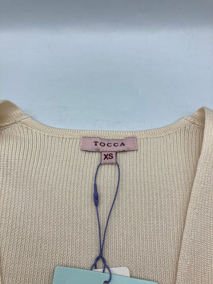 TOCCA トッカ エコファー付き ボレロ カーディガン 488445 サイズXS アイボリーピンク 中古 D4