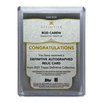TOPPS MLBカード DEFINITIVE ROD CAREW TWINS 08/10 #DARC-RCAR 中古 IT2