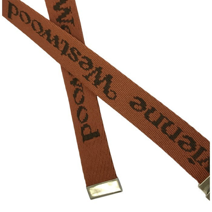 Vivienne Westwood ヴィヴィアンウエストウッド ベルト メンズ ガチャベルト GI 布 ロゴ オーブ オレンジ系 中古 T1