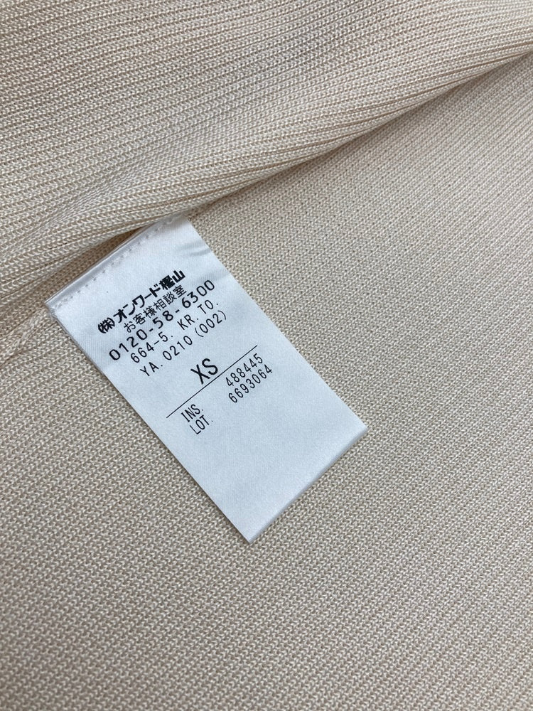 TOCCA トッカ エコファー付き ボレロ カーディガン 488445 サイズXS アイボリーピンク 中古 D4