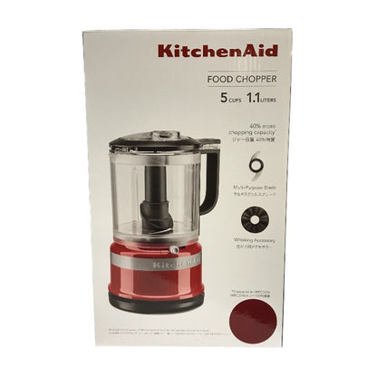 Kitchen Aid フードプロセッサー エンパイアレッド 5カップ みじん切り 撹拌 泡立て 9KFC0516ER 中古 T1