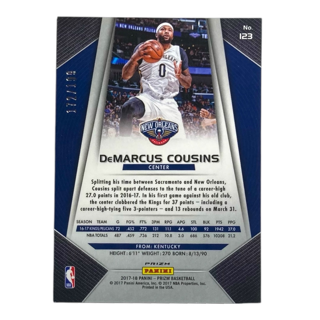PANINI NBAカード PRIZM DEMARCUS COUSINS PELICANS /199 #123 中古 IT2