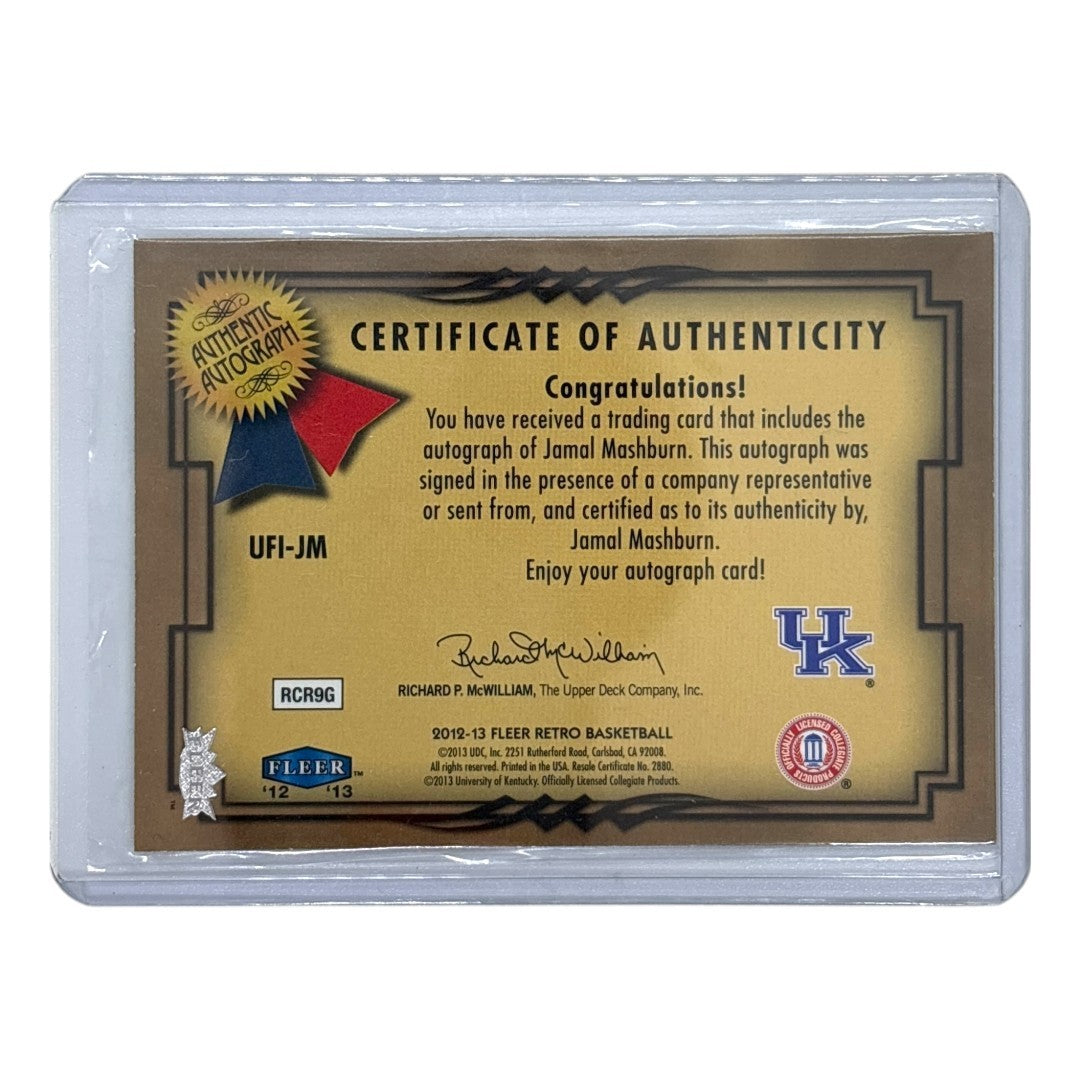 FLEER NBAカード ULTRA FRESH INK JAMAL MASHBURN KENTUCKY WILDCATS #UFI-JM 中古 IT1