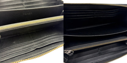 COACH コーチ ラウンドファスナー 長財布 F75000 ブランド メンズ レディース ブラック 中古 W４