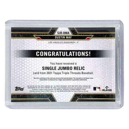 TOPPS MLBカード TRIPLE THREADS DUSTIN MAY LOS ANGELES DODGERS /3 #SJR-DMA 中古 IT1