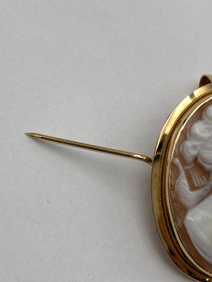 K18 カメオ ブローチ/ペンダントトップ 中古 D4