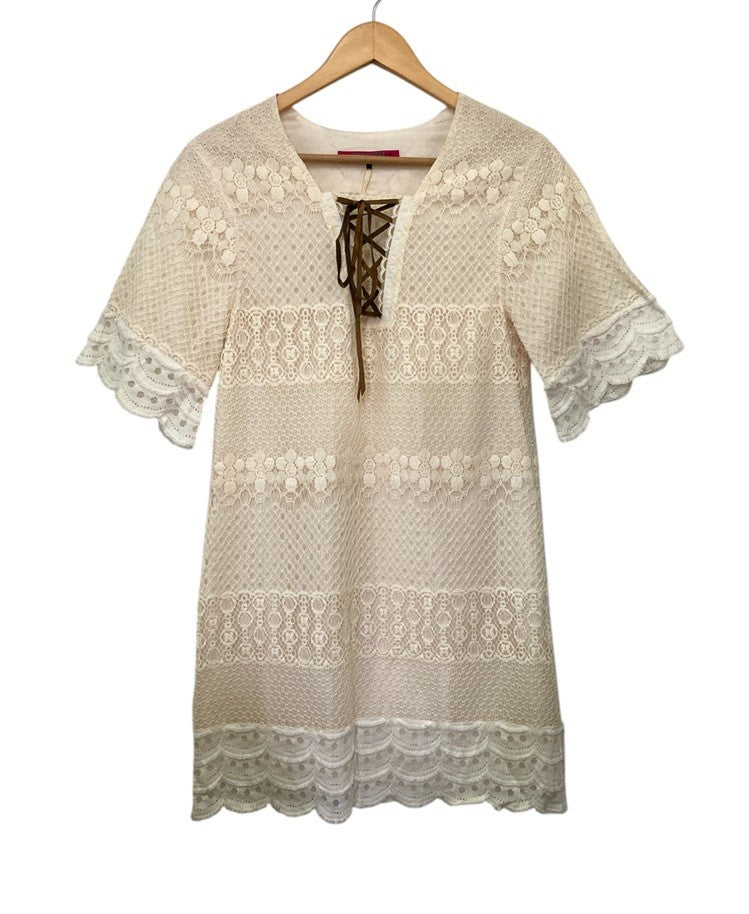 DOLLY GIRL BY ANNA SUI ドーリーガール バイ アナスイ レース ワンピース 半袖 サイズ1 中古 D4