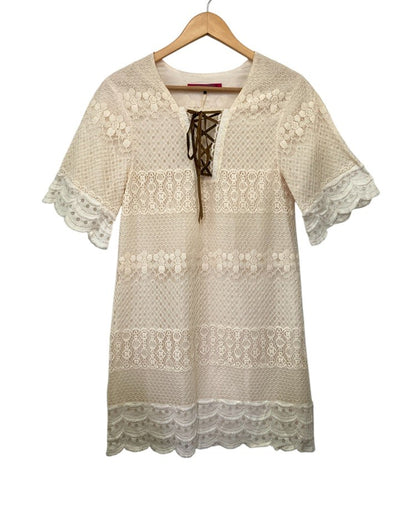 DOLLY GIRL BY ANNA SUI ドーリーガール バイ アナスイ レース ワンピース 半袖 サイズ1 中古 D4