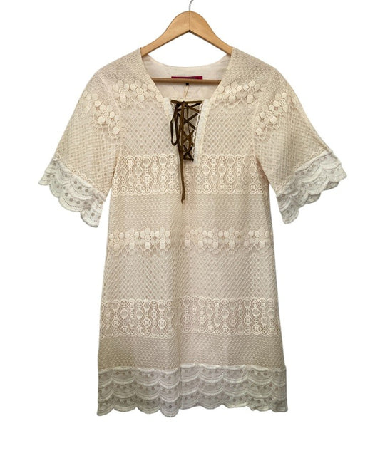 DOLLY GIRL BY ANNA SUI ドーリーガール バイ アナスイ レース ワンピース 半袖 サイズ1 中古 D4