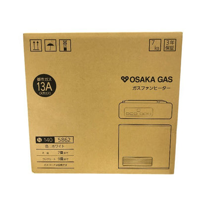 大阪ガス ガスファンヒーター ホワイト 都市ガス用 木造～7畳/コンクリート～9畳 140-5862-13A 中古 T1