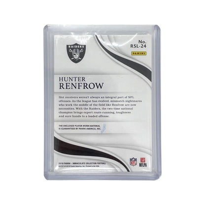 PANINI NFLカード IMMACULATE COLLECTION ROOKIE PIGSKIN LOGO HUNTER RENFROW RAIDERS One of One #RSL-24 中古 IT1