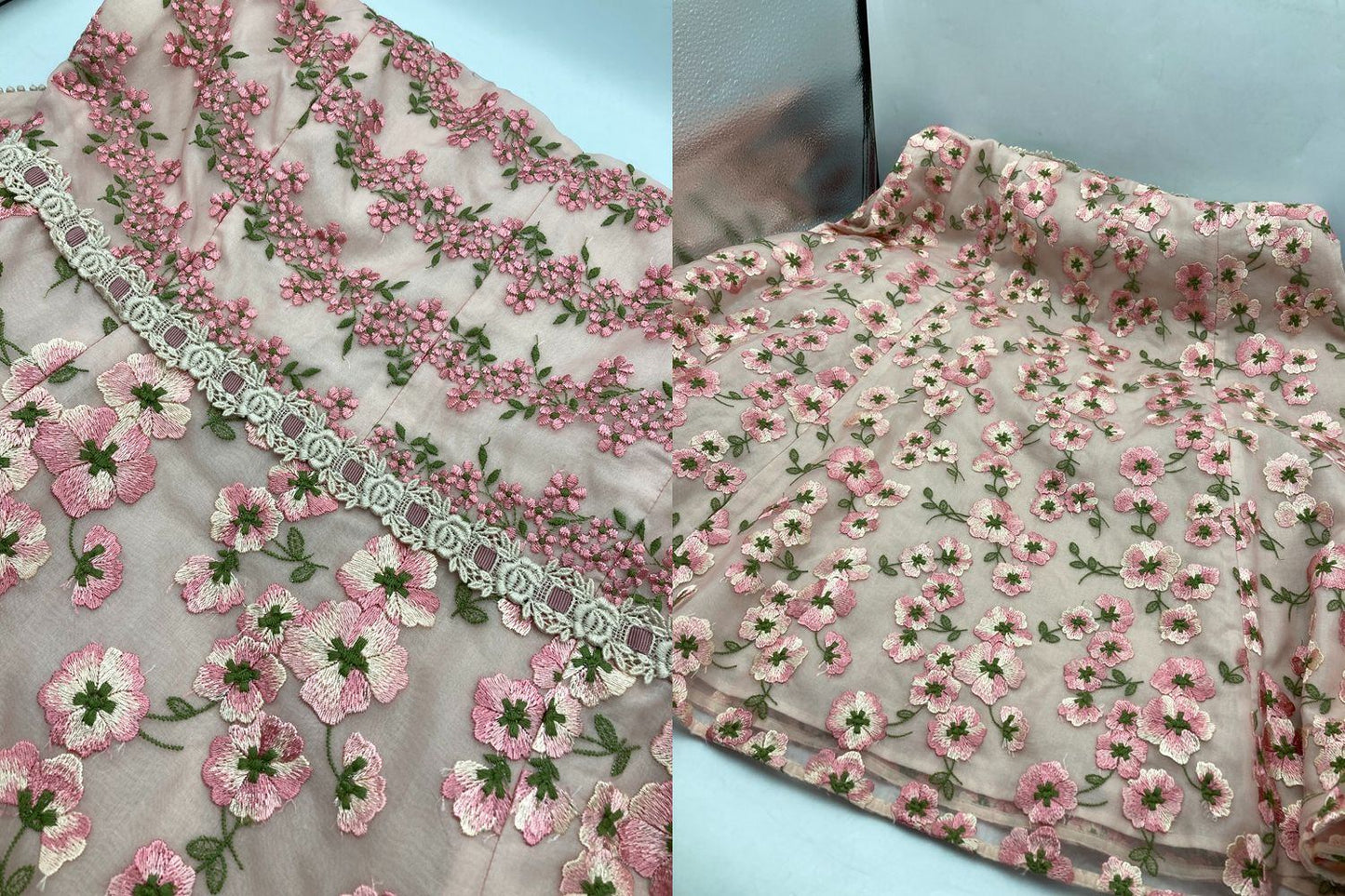 TOCCA LATIFOLIA トッカ ラティフォリア 刺繍 ドレス ワンピース サイズ2 ピンク 中古 D4