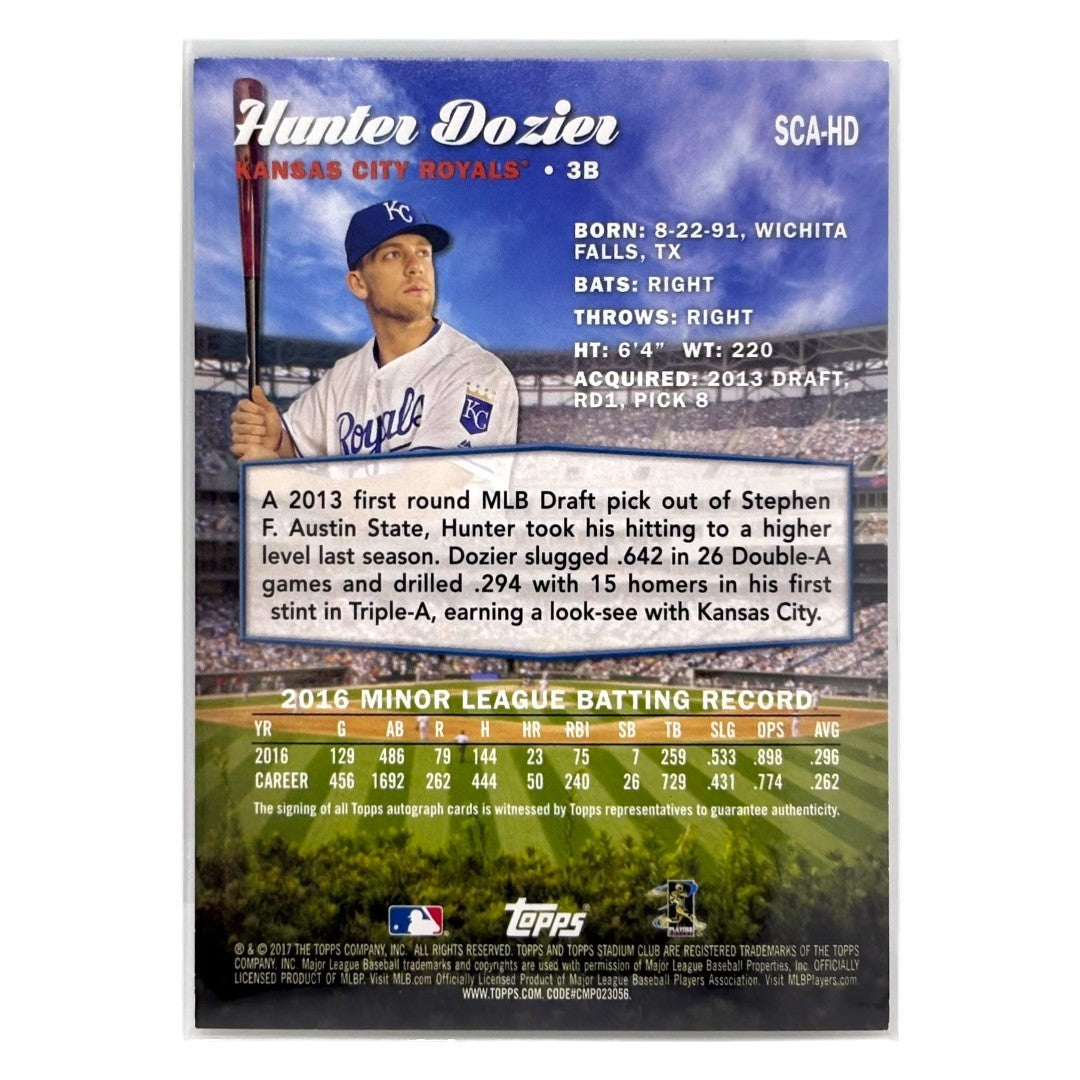 TOPPS MLBカード STADIUM CLUB HUNTER DOZIER KANSAS CITY ROYALS #SCA-HD 中古 IT1
