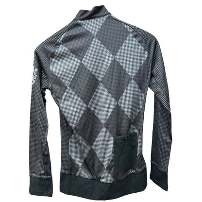 未使用品 KAPELMUUR カペルミュール ロイヤルダービー 千鳥格子アーガイル サイクルジャージ S メンズ スポーツ おしゃれ 長袖 中古 W４