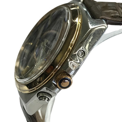 Paul Smith ポールスミス 腕時計 メンズ アナログ ソーラー 電波 デイト レザーベルト SS シルバー/ブラック H416-S084652 中古 T1