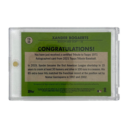 TOPPS MLBカード TRIBUTE XANDER BOGAERTS BOSTON RED SOX #TTA-XB 中古 IT1