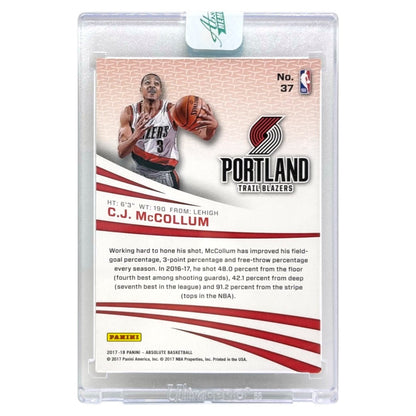 未開封品 PANINI NBAカード ABSOLUTE C.J. McCOLLUM TRAIL BLAZERS #37 中古 IT1