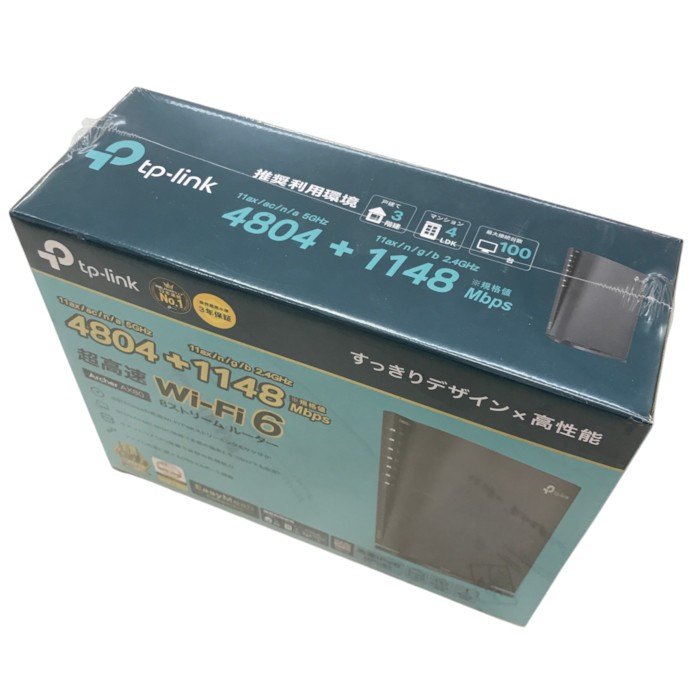 TP-Link WiFi ルーター 4804 + 1148Mbps Wi-Fi 6 AX6000 2.5Gbps WAN/LANポートx1 縦型 IPv6 IPoE VPN OneMesh対応 Archer AX80/A 中古 Y1