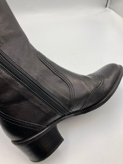 TRU TRUSSARDI STILE トゥルー トラサルディ スティーレ レザー ロングブーツ ブラック 中古 4