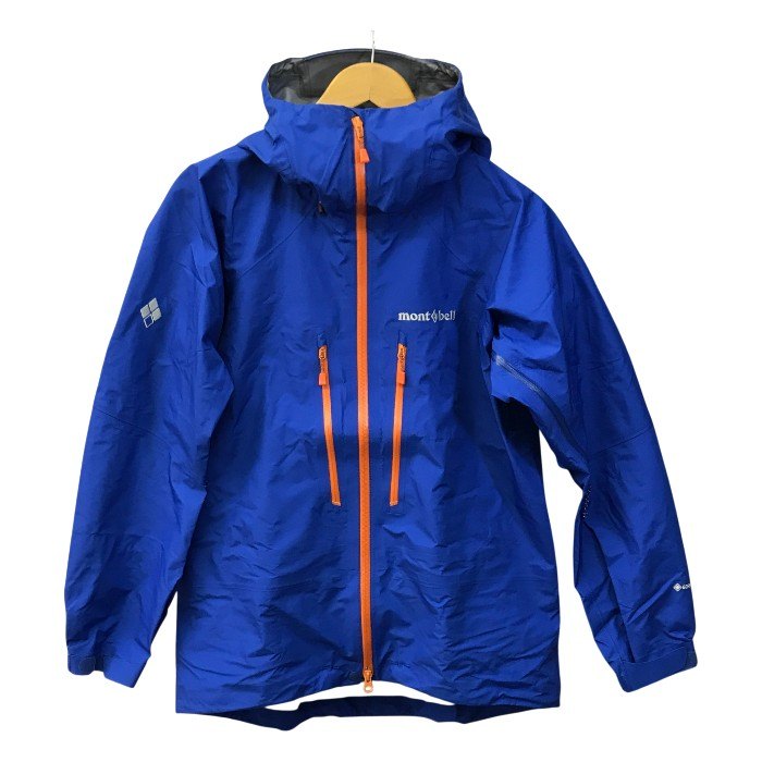 mont-bell モンベル ストリームパーカ メンズ ナイロン GORE-TEX ゴアテックス エアレーション シェル 防水 ブルー Mサイズ 1102517 中古 T1