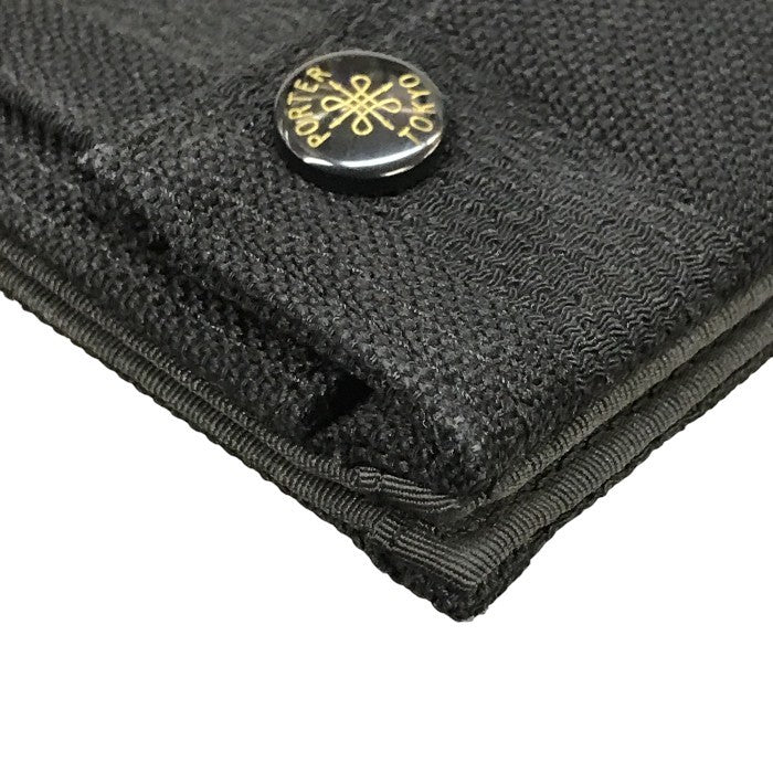 PORTER ポーター TANGO BLACK WALLET 財布 メンズ 2つ折り ポリエステル/ナイロン ちりめん タンゴブラック 638-07803 中古 T1