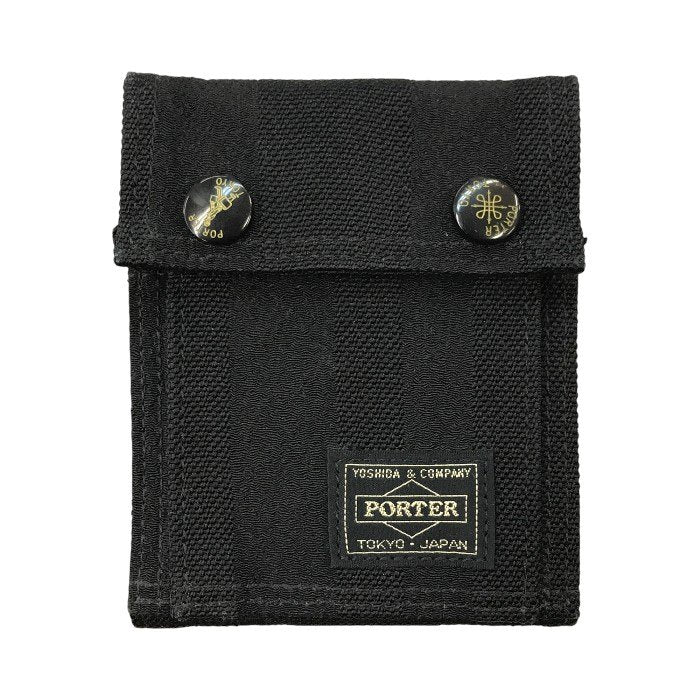 PORTER ポーター TANGO BLACK WALLET 財布 メンズ 2つ折り ポリエステル/ナイロン ちりめん タンゴブラック 638-07803 中古 T1