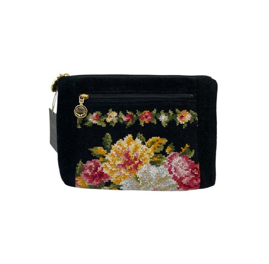 FEILER フェイラー シュニール織 花柄 ポーチ 中古 D4