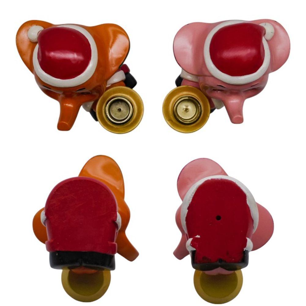 株式会社ニットー サトちゃん サトコちゃん キャンドルスタンド 2体セット クリスマス サンタ服 佐藤製薬 sato 中古 a1