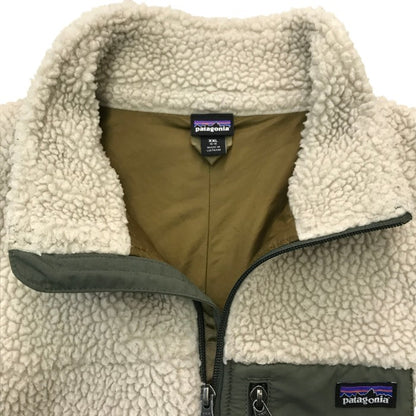 Patagonia パタゴニア キッズ レトロX ジャケット キッズ/レディース 秋冬 フリース パイル カーディガン ベージュ/カーキ XXL(16-18) 65625 中古 T1