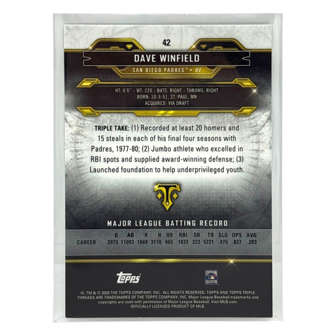 TOPPS MLBカード TRIPLE THREADS DAVE WINFIELD SAN DIEGO PADRES /99 #42 中古 IT1