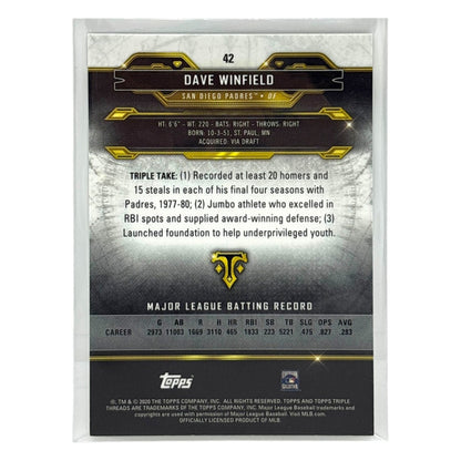 TOPPS MLBカード TRIPLE THREADS DAVE WINFIELD SAN DIEGO PADRES /99 #42 中古 IT1