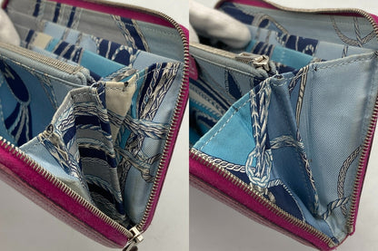 HERMES エルメス アザップ シルクイン ロング ラウンドファスナー長財布 ヴォ―エプソン 中古 D4