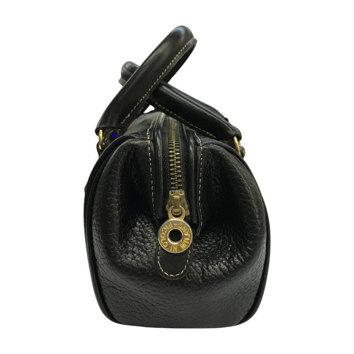 PELLE BORSA ペレボルサ PICOLO IN MILANO ボストンバッグ レディース レザー ミニサイズ ショルダーバッグ ブラック 中古 T1