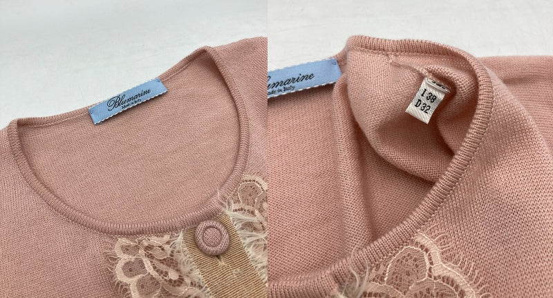 Blumarine ブルマリン レース付 フレアスリーブ カーディガン サイズ IT38 レディース 中古 D4