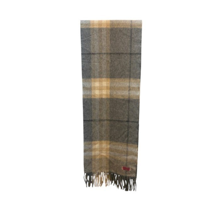 BURBERRY バーバリー メガチェック カシミヤ 100％ マフラー グレー ベージュ ストール ブランド レディース メンズ 秋 冬 チェック柄 中古 W４