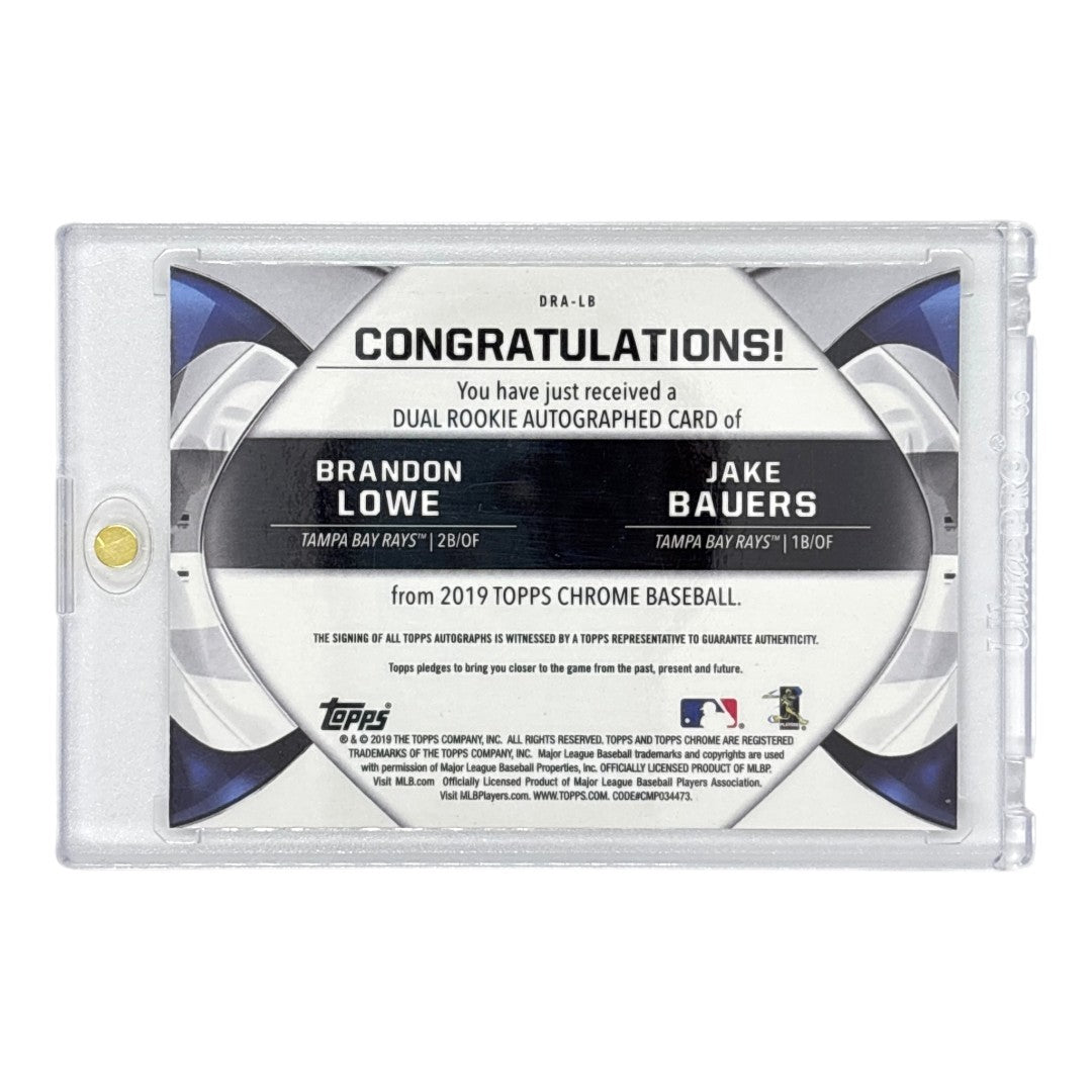 TOPPS MLBカード CHROME BRANDON LOWE JAKE BAUERS TAMPA BAY RAYS 1/1 #DRA-LB 中古 IT1