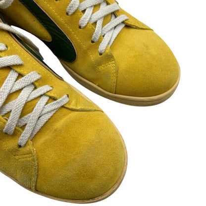Valsport ヴァルスポルト トーナメント スウェード スニーカー メンズ 42 (約26.5cm) 靴 シューズ スエード イエロー グリーン 中古 W４