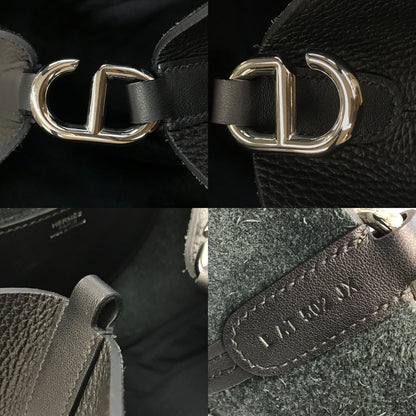 HERMES エルメス インザループ 18 トートバッグ レディース トリヨンクレマンス レザー ハンドバッグ コンパクト シルバー金具 ノワール 中古 T1