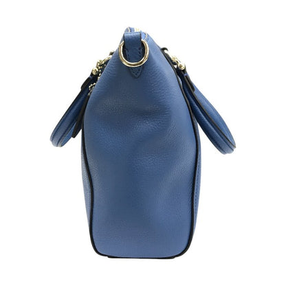 COACH コーチ プレーリーサッチェル ハンドバッグ レディース 2way ショルダー レザー シルバー金具 ブルー 58874 中古 T1