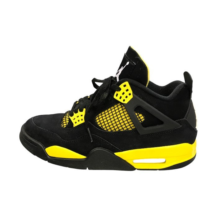 NIKE AIR JORDAN 4 RETRO THUNDER エアジョーダン 4 レトロ サンダー スニーカー メンズ ローカット 2023年 ブラック/イエロー 26cm DH6927-017 中古 T1