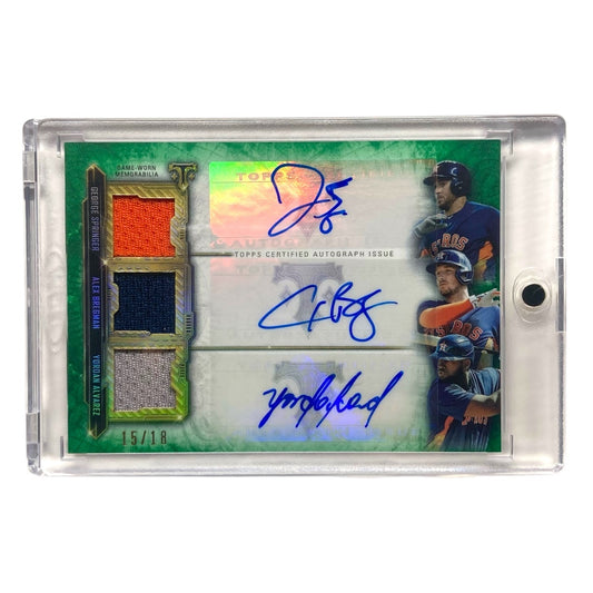 TOPPS MLBカード TRIPLE THREADS GEORGE SPRINGER ALEX BREGMAN YORDAN ALVAREZ ASTROS 15/18 #ARC-SBA 中古 IT2