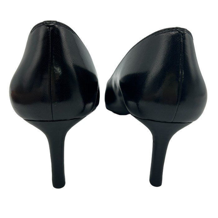 O'RIC オーリック CANDIE レディース パンプス  35 1/2 (約22.5cm) 410-31821 ポインテッドトゥ 靴 シューズ ヒール ブラック レザー 中古 W４