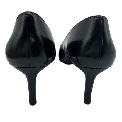 O'RIC オーリック CANDIE レディース パンプス  35 1/2 (約22.5cm) 410-31821 ポインテッドトゥ 靴 シューズ ヒール ブラック レザー 中古 W４