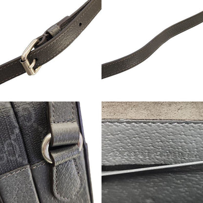 GUCCI グッチ ショルダーバッグ レディース GGスプリームキャンバス カットアウト インターロッキングG グレー 725341 中古 T1