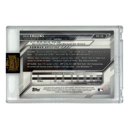 未開封品 TOPPS MLBカード BOWMAN 1st ZACK COLLINS CHICAGO WHITE SOX 07/67 #BD-40 中古 IT1
