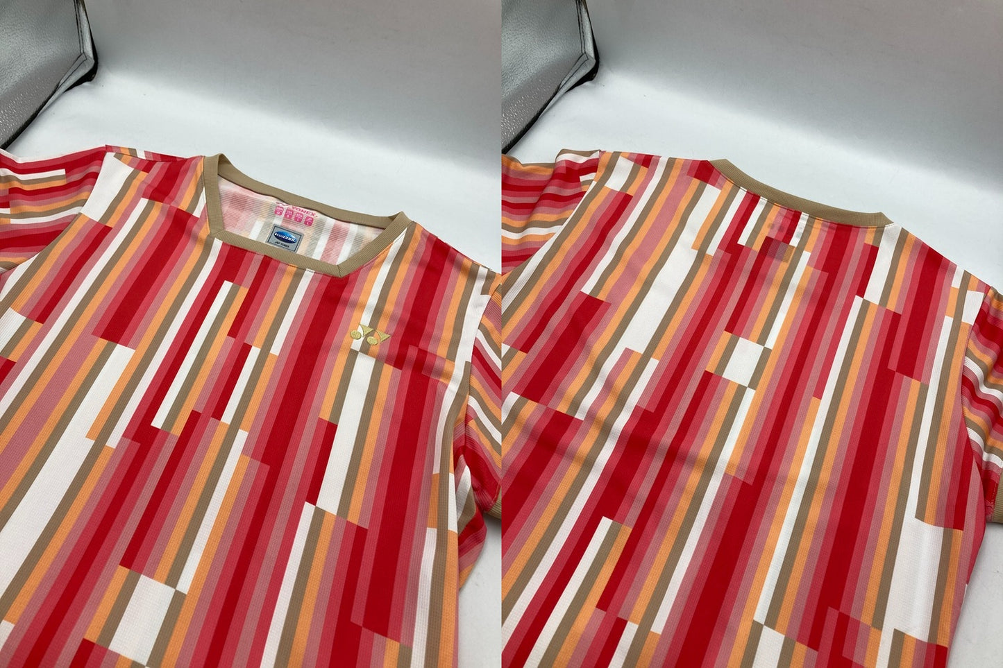 YONEX ヨネックス バドミントンウェア ゲームシャツ 上下セット クリスタルレッド レディース 中古 D4