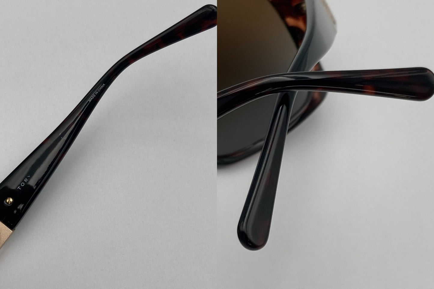 TORY BURCH トリーバーチ べっ甲柄 スクエア サングラス TY9027 中古 D4