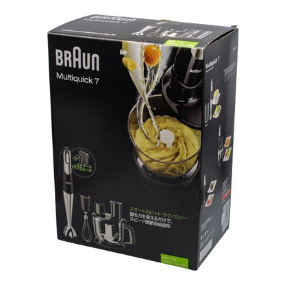 DeLonghi デロンギ BRAUN ハンドブレンダー マルチクイック7 ブラック/シルバー MQ775 中古 a1