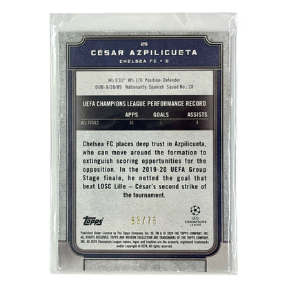 TOPPS サッカーカード MUSEUM COLLECTION CESAR AZPILICUETA CHELSEA /75 #25 中古 IT1