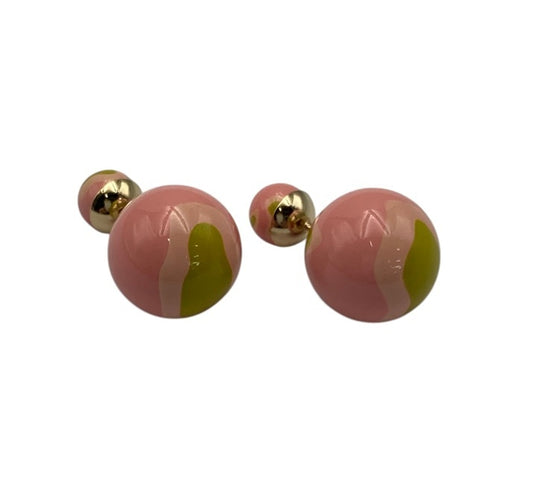Dior ディオール トライバル ボール スタッドピアス 中古 D4